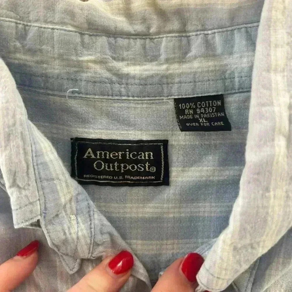 blue stripe button down - Picture 3 of 5